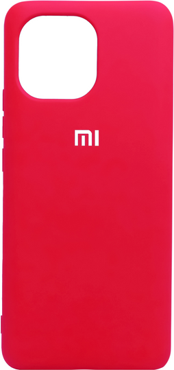 Накладка Silicone Case Full for Xiaomi Mi 11, Red