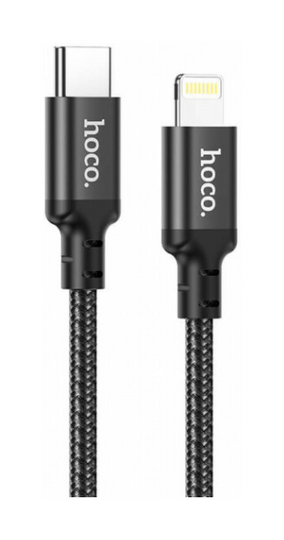 Кабель Type-C to Lightning Hoco X14 Double speed PD 1m, Black