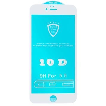 Захисне скло Full Glue 10D iPhone 6 Plus/6s Plus, White