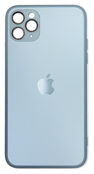 Накладка Silicone Case AG-Glass Box Separate Camera MagSafe IPhone 11 Pro, Blue (5)