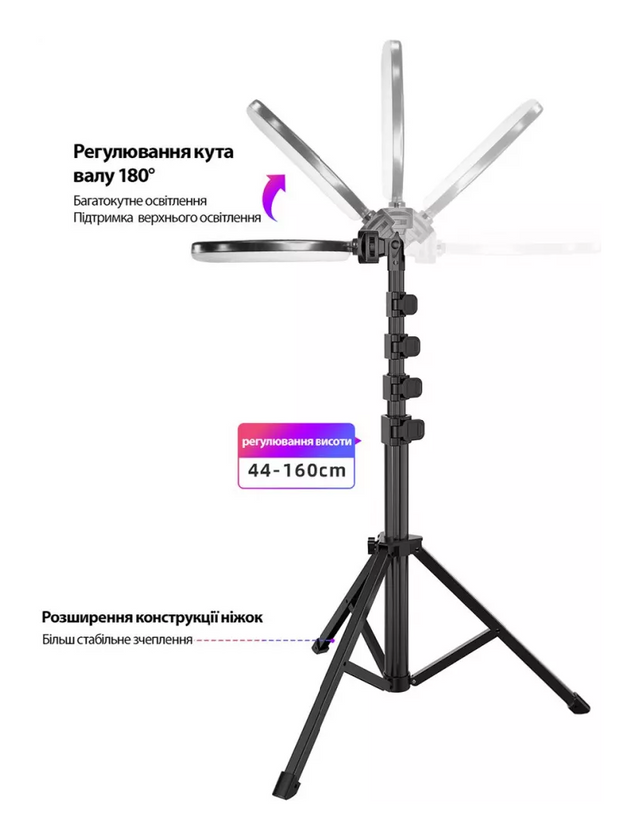 Кільцева світлодіодна RGB лампа Proove Halo (10inch)