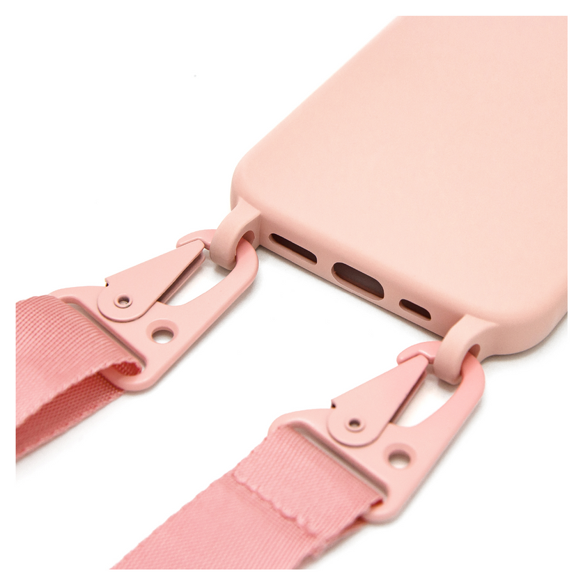 Накладка Strap Silicone Case iPhone 12 Pro Max, Pink Sand