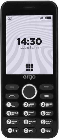 Телефон ERGO B281 Dual Sim, Black