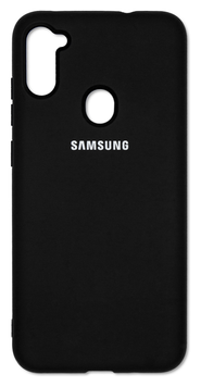 Накладка Silicone Cover/Case Full Protective Samsung A11 (A115), Black