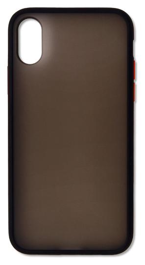 Накладка Matte Color Case (TPU) iPhone X/Xs, Black Red