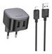 ЗП Hoco CS31A Wing dual-port 2.1A Lightning, Black