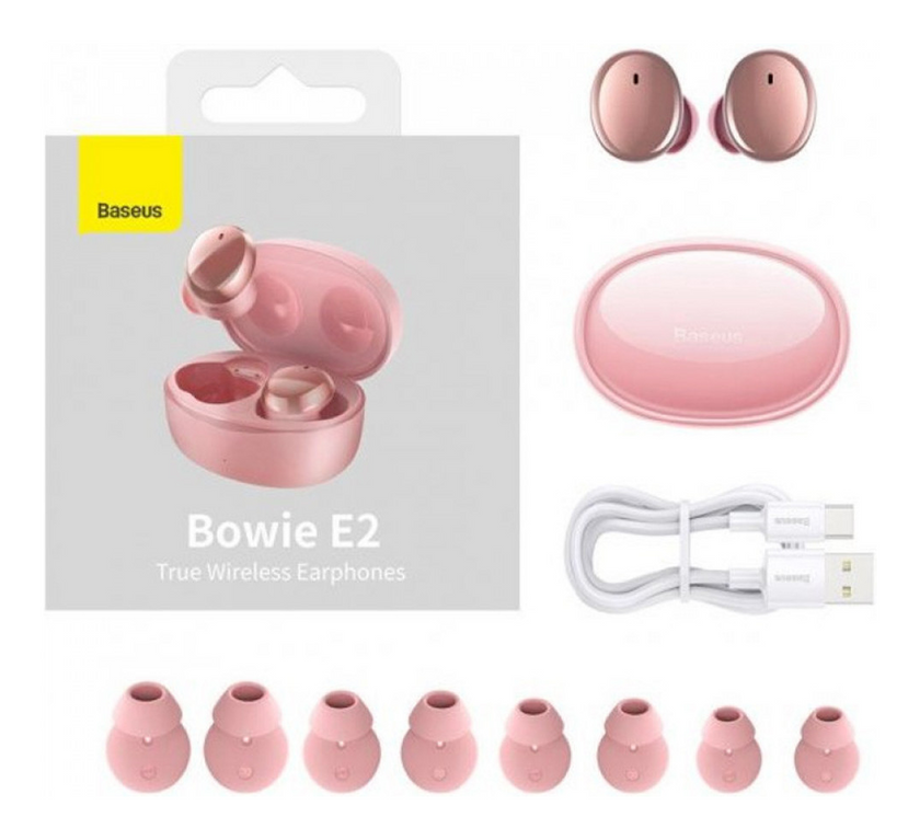 Бездротові Навушники Baseus Bowie E2 TWS, Pink (NGTW09004)