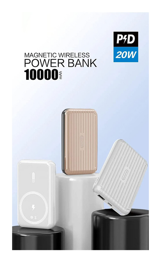 Power Bank WUW Y104 10000mAh MagSafe PD20W, Silver