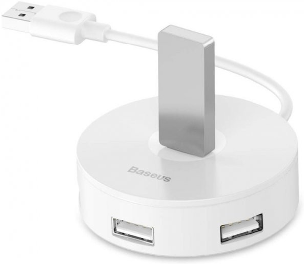 USB Хаб HUB Baseus Round Box USB to USB 3.0 + 3USB 2.0, White, White