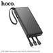 Power Bank Hoco J146 Night tide 10000mAh 5V-2A (1A1C)+4 каб.USB-A/Type-C/Micro/Lightning, Black
