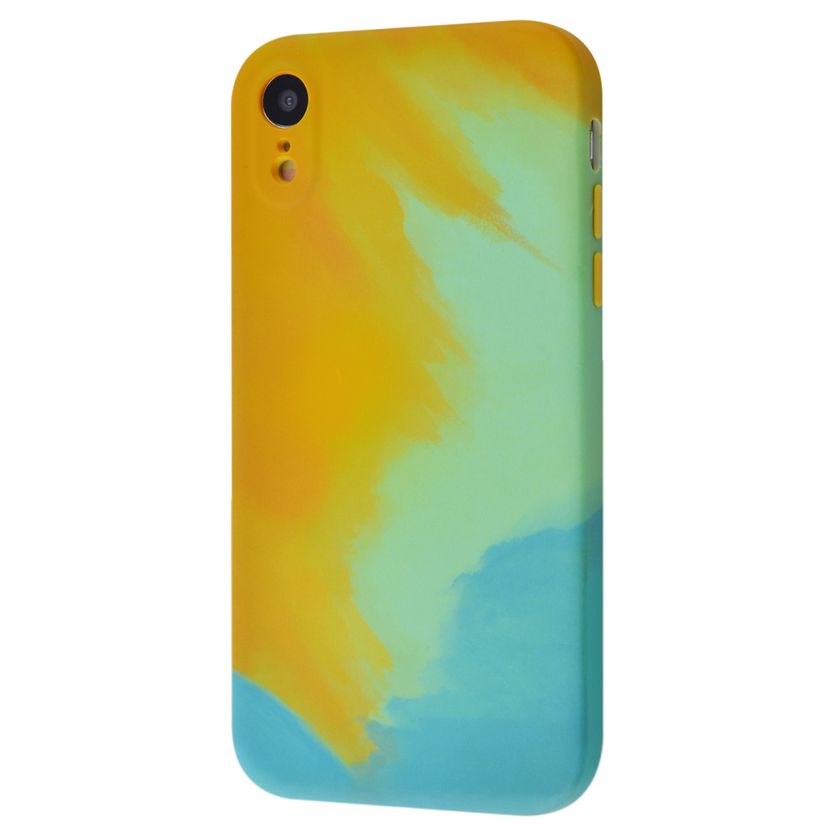 Накладка WAVE Watercolor Case (TPU) iPhone Xr, Yellow Dark Green