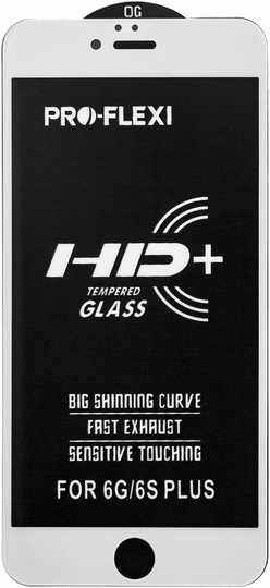 Захисне скло Glass Pro-Flexi HD Full Glue iPhone 6 Plus/6s Plus, White