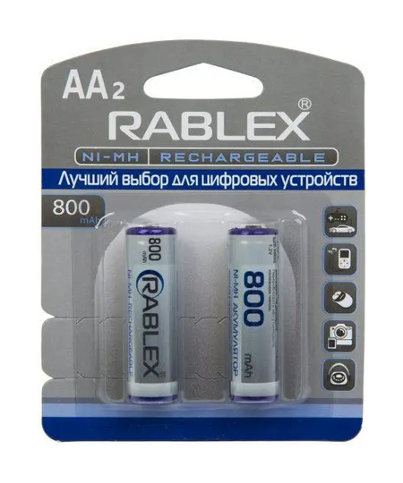 Акумулятор Rablex R6 AA 800 mAh 2шт.