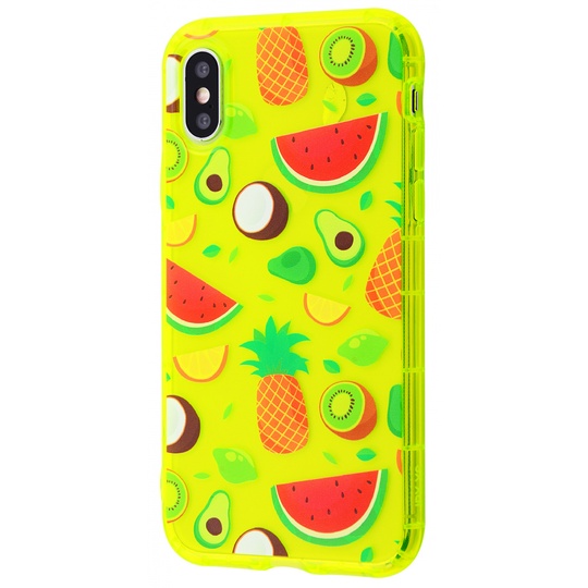 Накладка Fruit Cocktail Case (TPU) iPhone X/Xs, Yellow Fruits