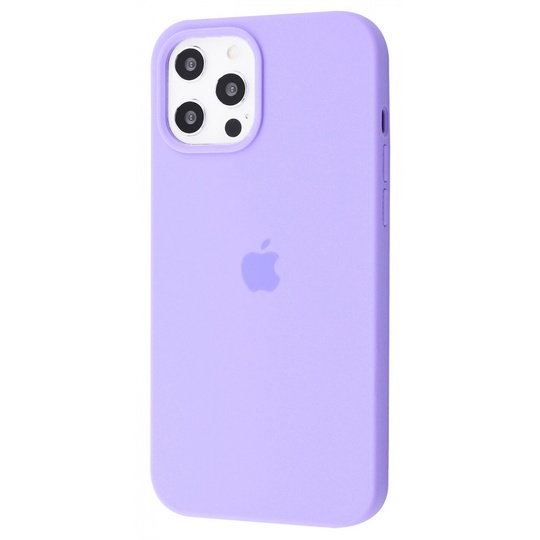 Накладка Silicone Case Full Cover iPhone 12 Pro Max, (42) Light Purple