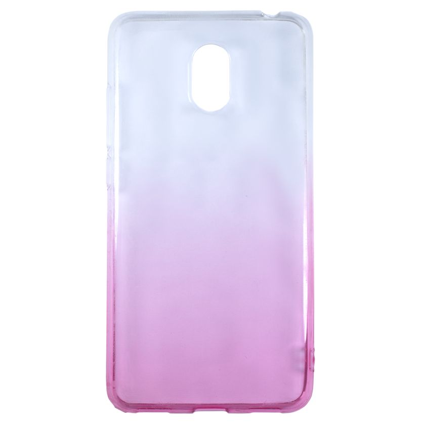 Накладка Силікон 0.5 mm Gradient Design Meizu M6, White Pink