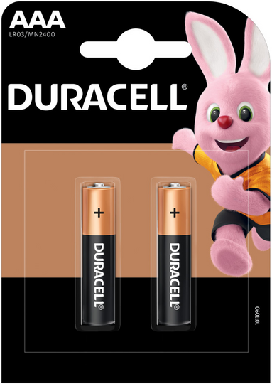 Батарейки Duracell AAA LR03/MN2400 2шт.відривна(плакат 2х20)