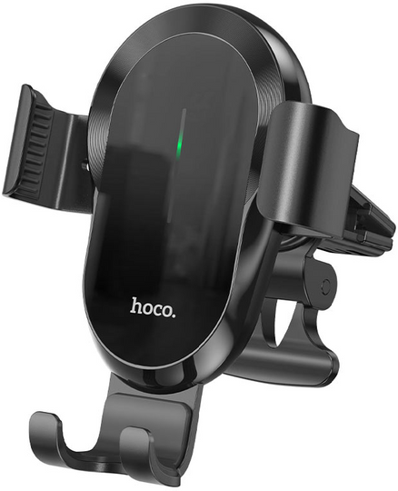 Тримач Hoco CA105 Guide з бездротовою зарядкою 15W, Black