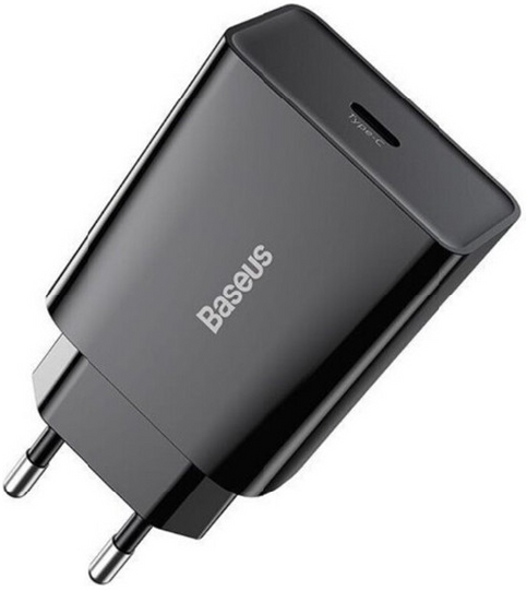 Мережевий зарядний пристрій Baseus Speed Mini Quick Charger Type-C 20W, Black, (CCFS-SN01)