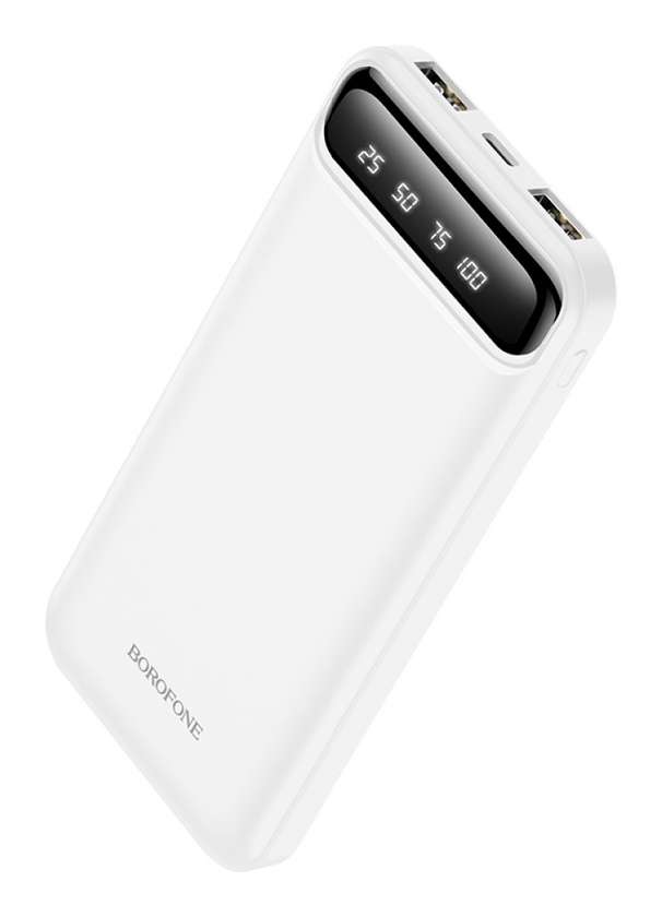 Power Bank Borofone BJ14 10000mAh Freeway 2USB/Type-C/Micro Led, White