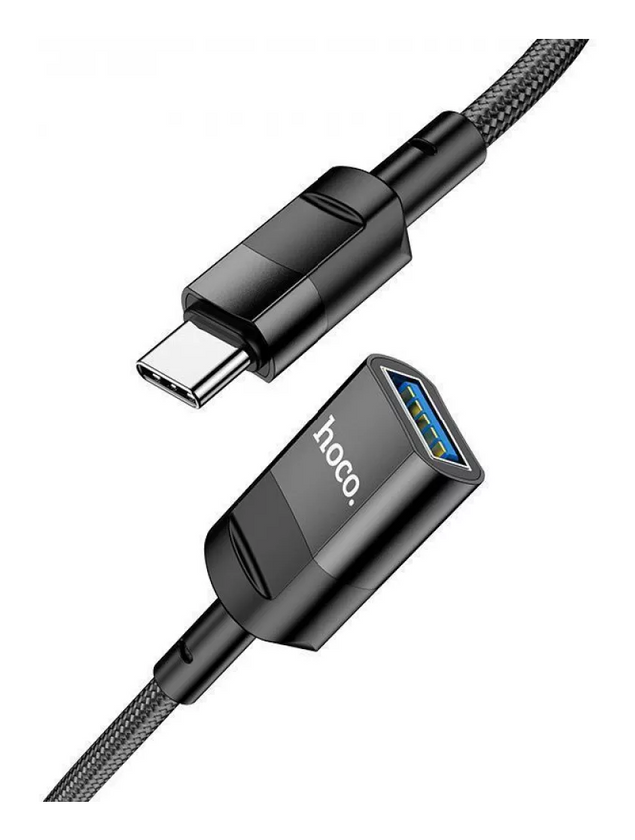 Кабель Hoco U107 Type-C to USB-female (1.2m), Black