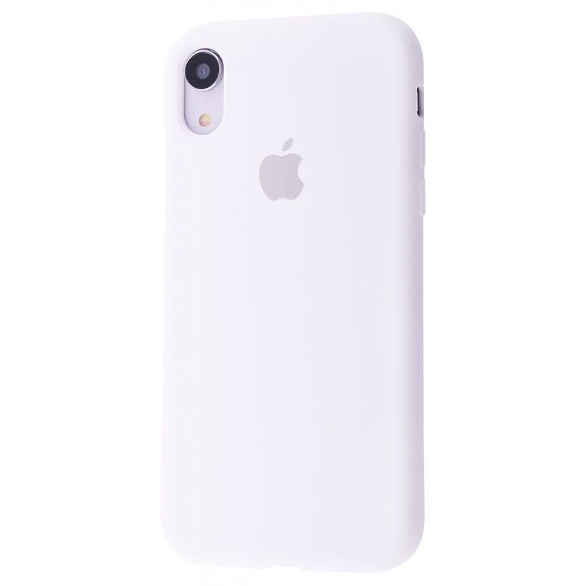Накладка Silicone Case Full Cover Apple iPhone XR, White