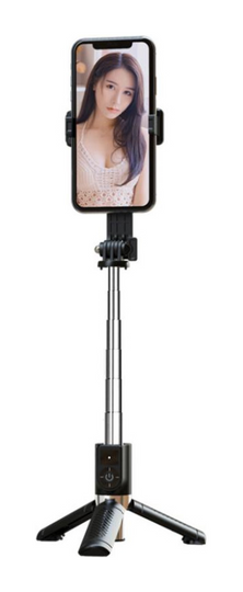 Монопод Трипод XO SS10 Mini Bluetooth Selfie Stick 80 см з дзеркалом, Black