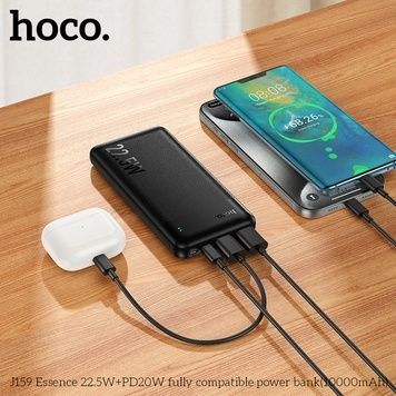 Power Bank Hoco J159 Essence 10000mAh 22.5W+PD20W (2A1C1M), Black