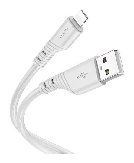 Кабель Hoco X97 Crystal color USB to Lightning (1m), Light gray