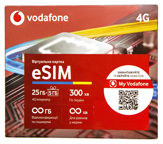 Стартовий пакет Vodafone eSIM Pro