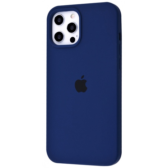 Накладка Silicone Case Full Cover Apple iPhone 12 Pro Max, (63) Dark blue