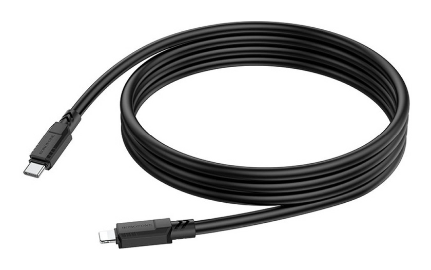 Кабель Type-C to Lightning Borofone BX81 Goodway 20W Швидка зарядка, Black