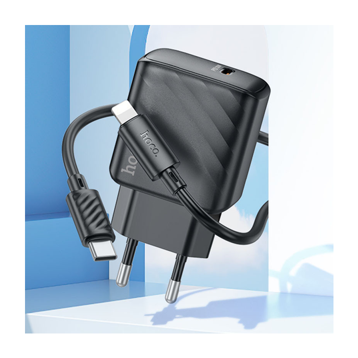 ЗП Hoco CS22A Value PD30W + Type-C to Lightning, Black