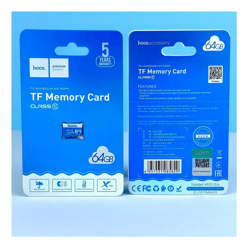 Карта пам'яті MicroSD Hoco 64GB 10 Class (UHS-1 U1) 95Mb/s