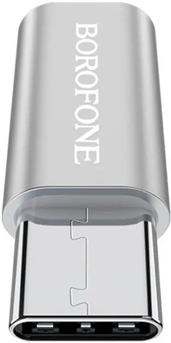 Перехідник Borofone BV4 MicroUSB - Type-C, Silver