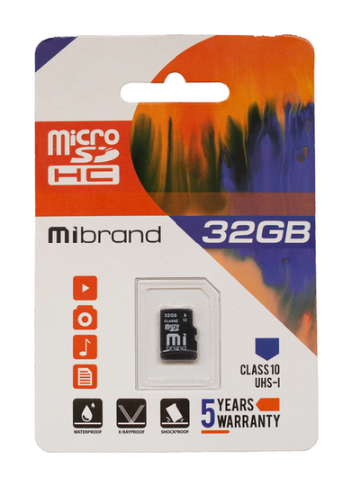 Карта пам'яті Mibrand MicroSDHC 32GB UHS-I (Class 10)