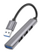 USB-Хаб Hoco HB26 4 in 1 (Type-C to 1хUSB3.0 + 3хUSB2.0), Metal Gray