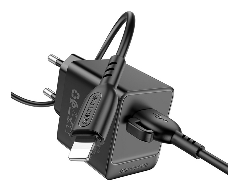 ЗП Borofone BAS11A Erudite Lightning 2.1A, Black