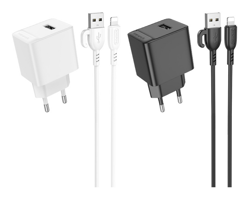 ЗП Borofone BAS11A Erudite Lightning 2.1A, Black