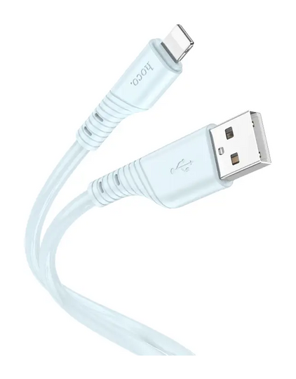 Кабель Hoco X97 Crystal color USB to Lightning (1m), Light Blue
