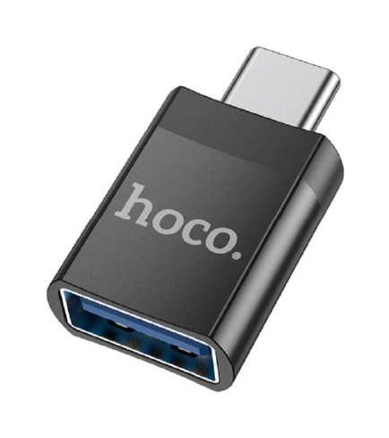 Перехідник Hoco UA17 USB to Type-C, Black