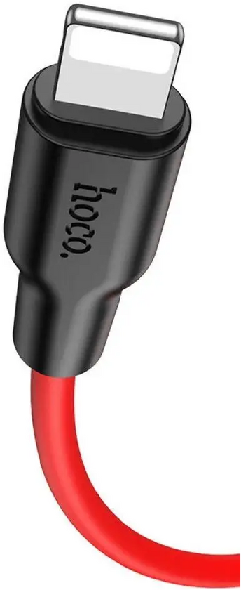 Кабель Hoco X21 Plus Silicone (PD) Type-C - Lightning 20W 3.0A (1m), Black/Red