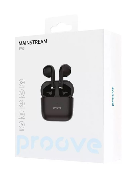 Бездротові навушники Proove Mainstream TWS, Black, TWMS00010001