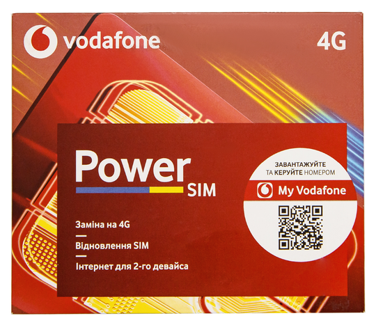 Стартовий пакет Vodafone Power заміна сім-картки