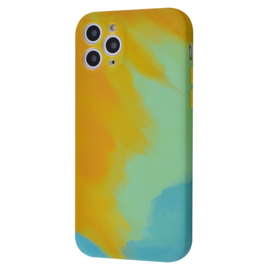 Накладка WAVE Watercolor Case (TPU) iPhone 11 Pro, Yellow Dark Green