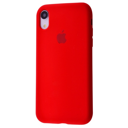 Накладка Silicone Case Full Cover Apple iPhone XR, (14) Red