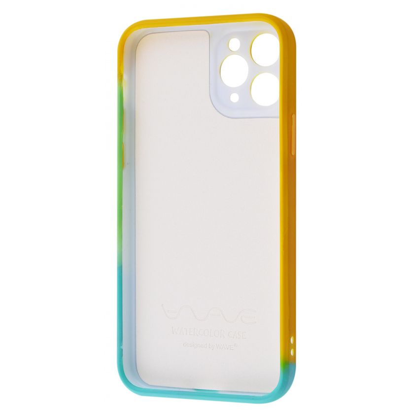 Накладка WAVE Watercolor Case (TPU) iPhone 11 Pro, Yellow Dark Green