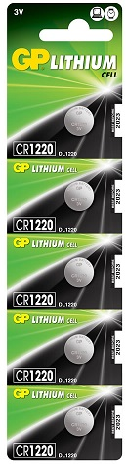 Батарейка GP дискова Lithium Button Cell 3.0V CR1220 1шт.