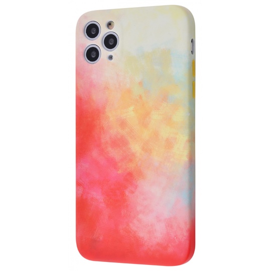 Накладка WAVE Watercolor Case (TPU) iPhone 11 Pro Max, White Red