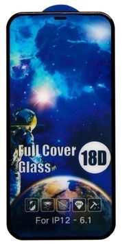 Захисне скло 18D Antishok Border (сітка) Full Glue Apple iPhone 12/12 Pro, Black
